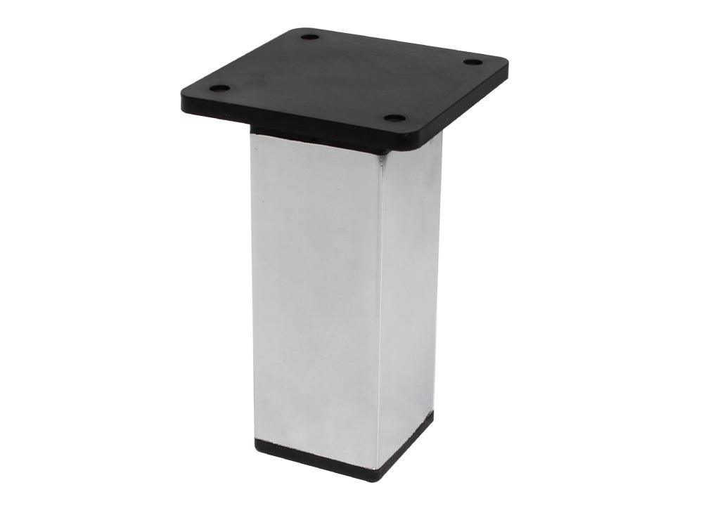 Pata 596 acero cromado h: 100 mm 38 x 38 mm nivelador - VIRTUAL MUEBLES