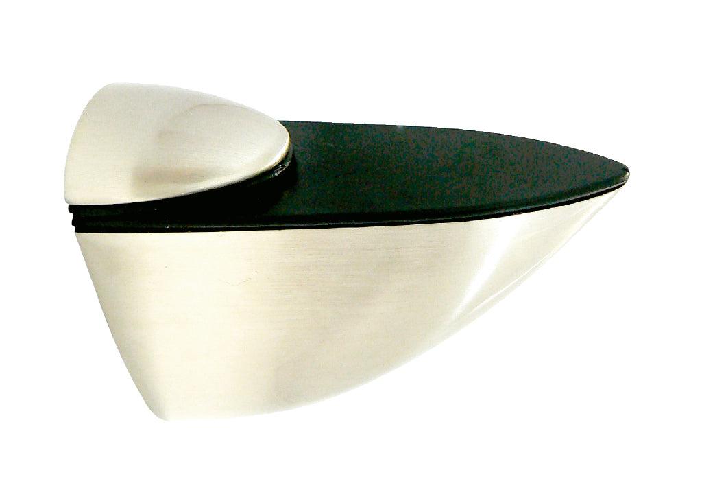 Soporte para entrepaño de vidrio niquel cepillado 75 mm - VIRTUAL MUEBLES