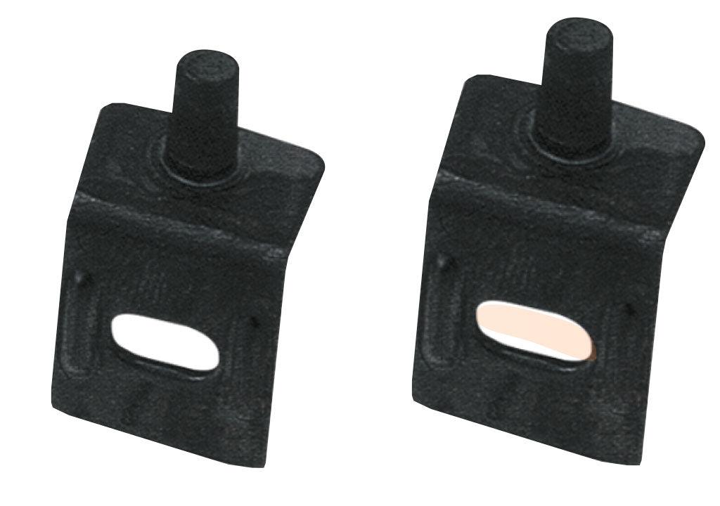 Bisagra pivote en l con bujes y tornillos, acero negro - VIRTUAL MUEBLES