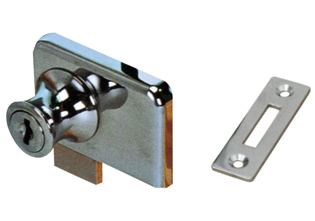 Cerradura para puerta de vidrio 410 (2 puertas) - VIRTUAL MUEBLES