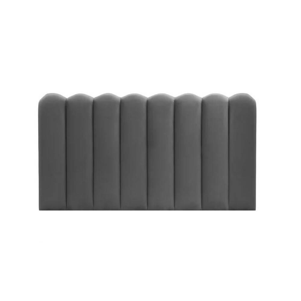 Cabecero Paneles Curvos Cama King Gris Oscuro