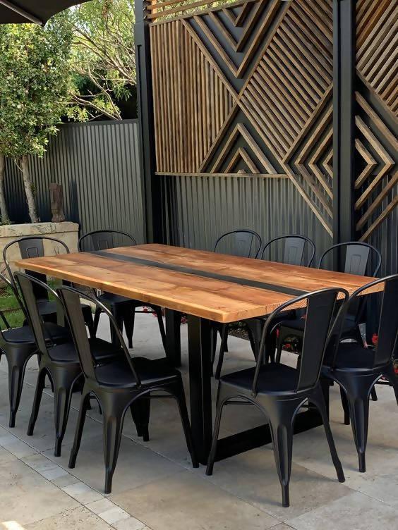 Silla Tolix Metalica Para Comedor Restaurante - Negra - VIRTUAL MUEBLES
