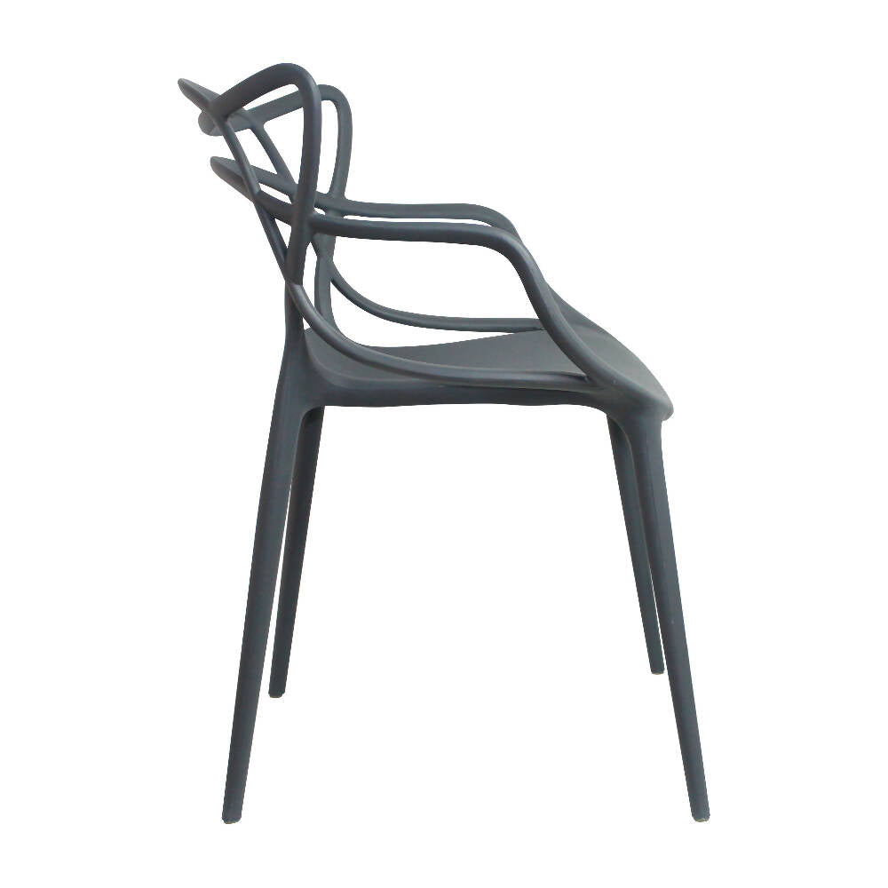 Kit por 2 Silla Solna Para Sala Comedor Jardín - Gris