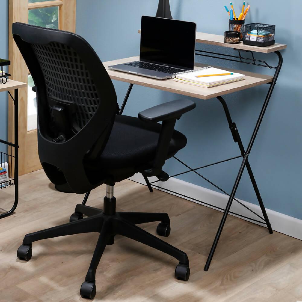 Escritorio plegable base negra rustic sand - VIRTUAL MUEBLES