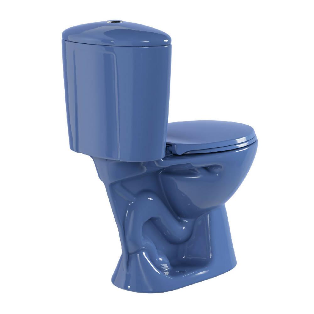 Sanitario Corona Manantial Pro Redondo Azul - VIRTUAL MUEBLES