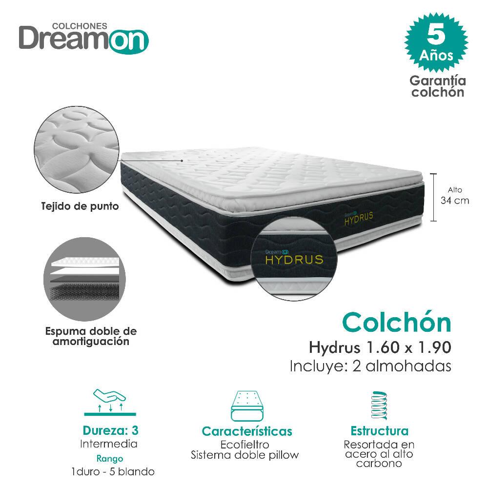 Colchón Dreamon Hydrus Queen Intermedio - VIRTUAL MUEBLES