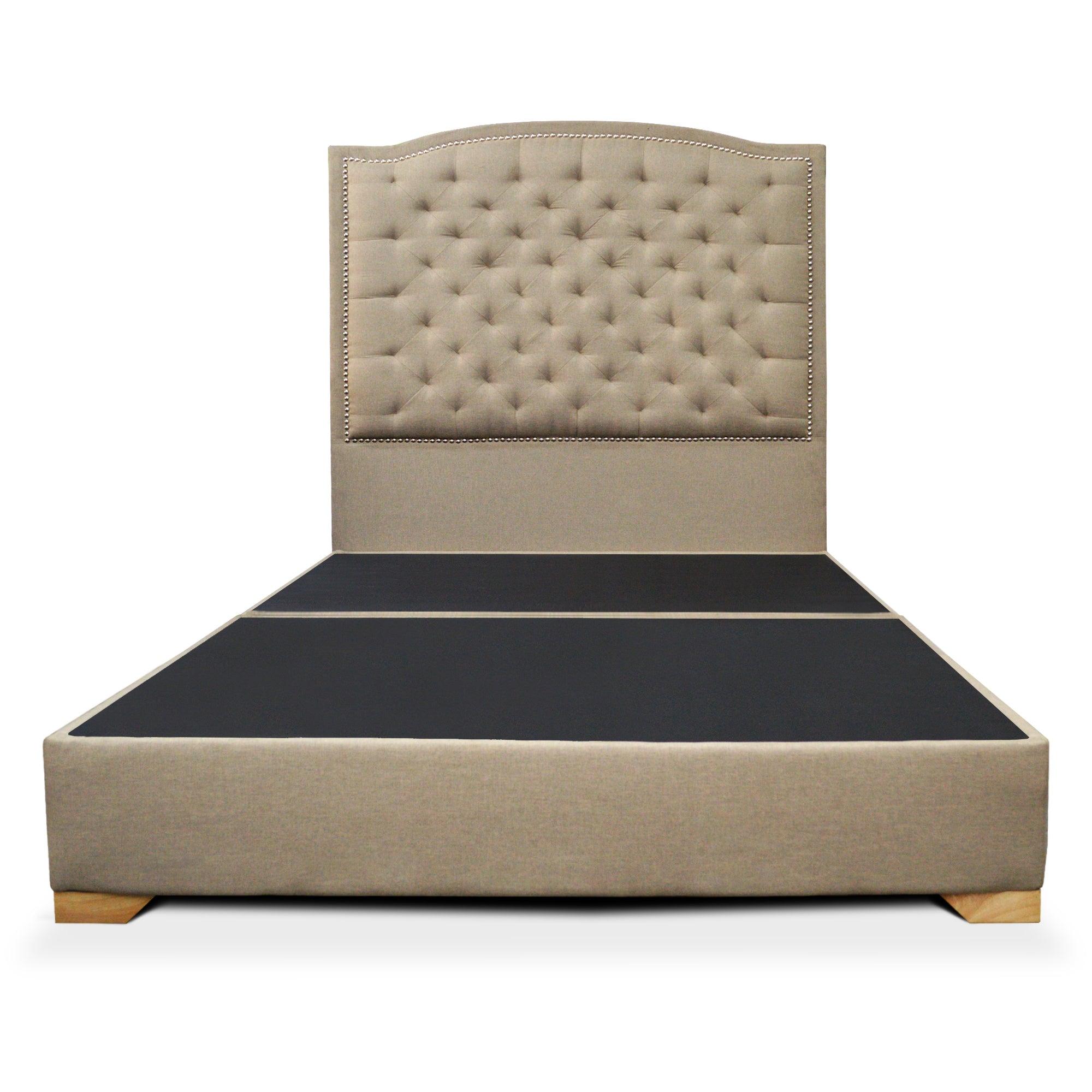 Cama Lawrence tela camel 160 cm - VIRTUAL MUEBLES