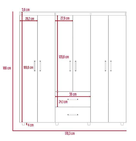 Combo Para Dormitorio Clara Luna Incluye Closet y Mesa Para Tv.