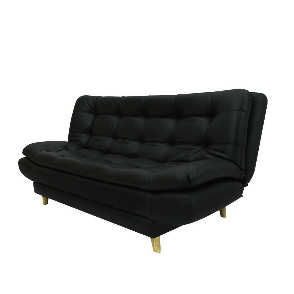 Sofá cama Damasco mini negro lino - VIRTUAL MUEBLES