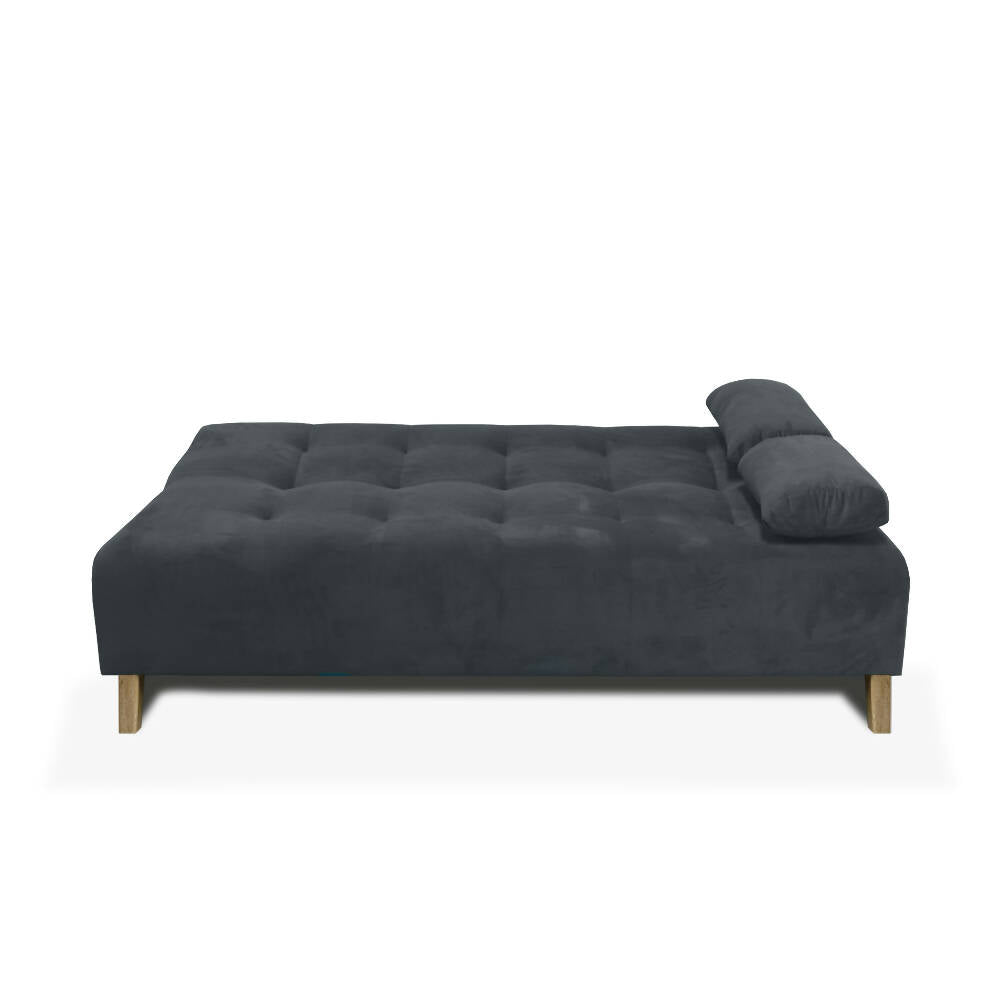 Sofá Cama Glaser 3 Posiciones Tela Gris