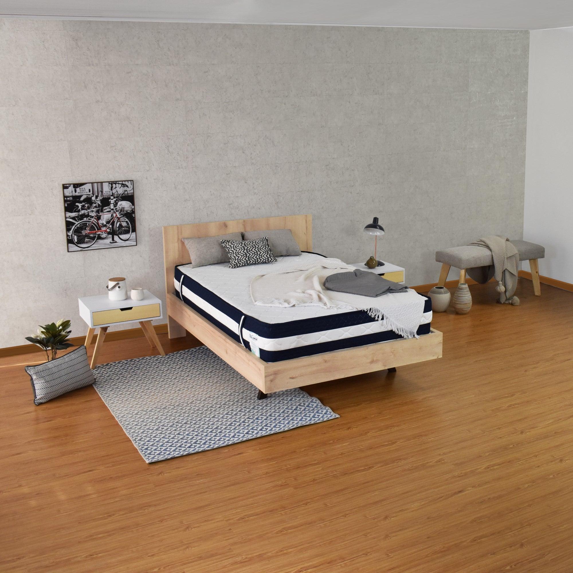 Cama Libia Semidoble 126 cm x 196 cm - Duna - VIRTUAL MUEBLES