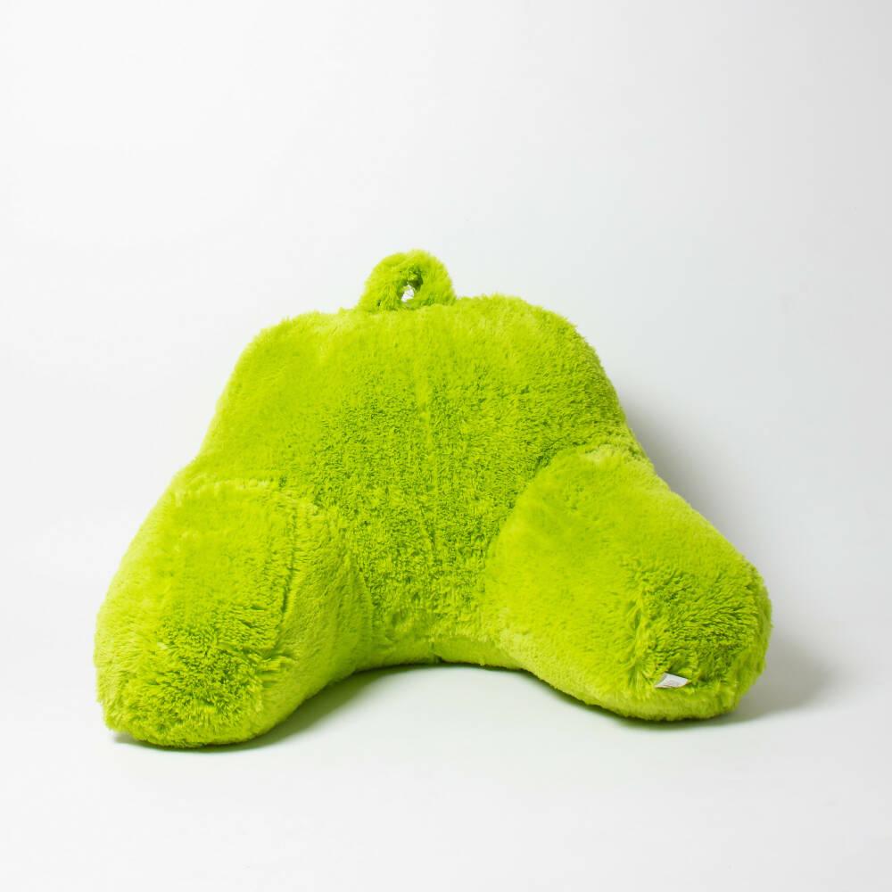 Cojín Anatómico Para TV y Lectura Funda Peluda Verde Limón - VIRTUAL MUEBLES