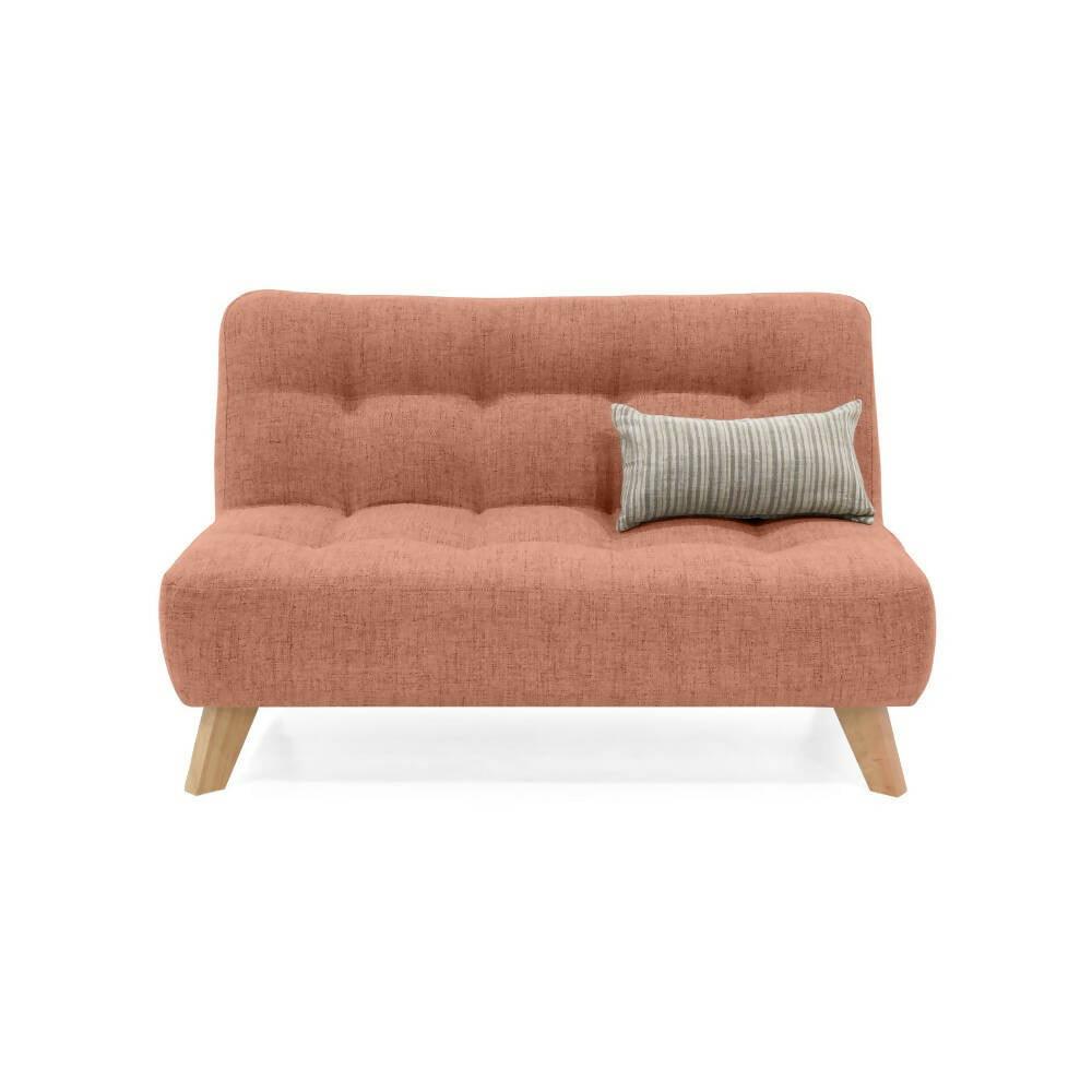 Sofa Navara 2 Puestos Tela Poliester Salmon - VIRTUAL MUEBLES