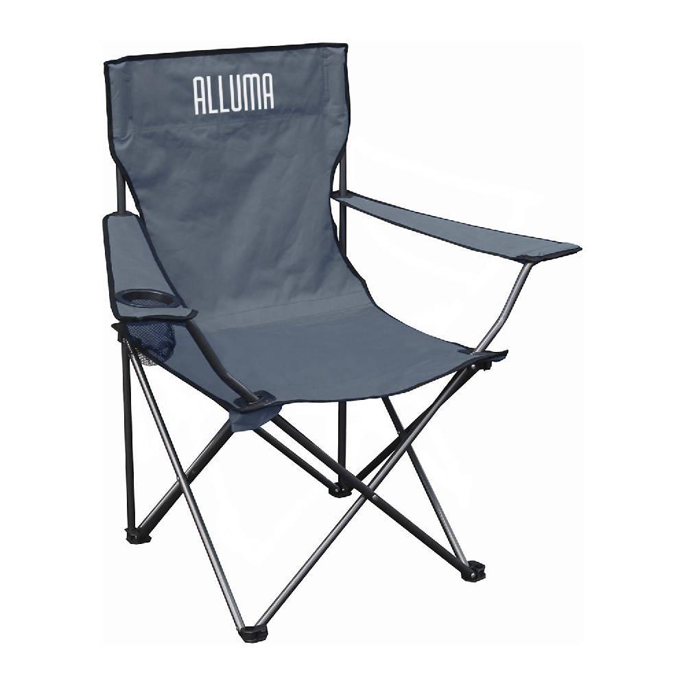 Silla Plegable Portátil Camping Gris Con Estuche Alluma - VIRTUAL MUEBLES