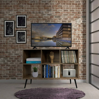 Biblioteca Horizontal Pop (80x120x30) Madera Oscura