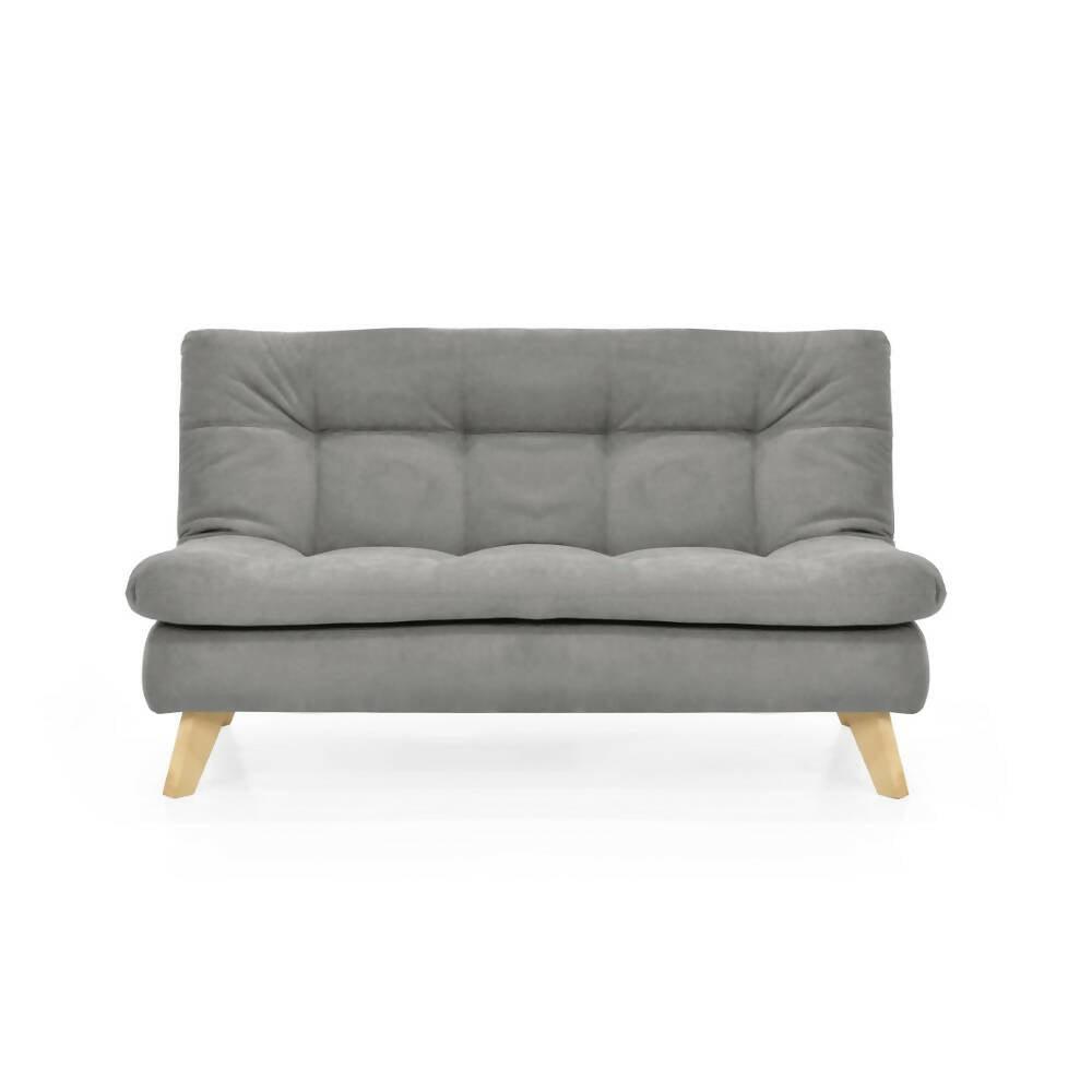 Sofa 3 Puestos Toulouse Tela Plata - VIRTUAL MUEBLES