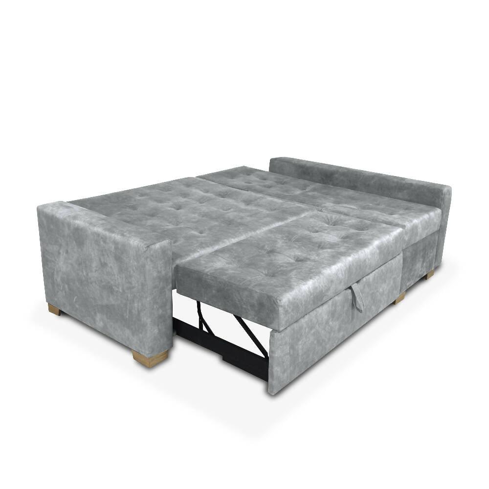 Esquinero Sofá Cama Carson Tela Gris