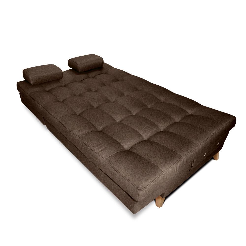 Sofácama Balmain Multifuncional Tela Café - VIRTUAL MUEBLES