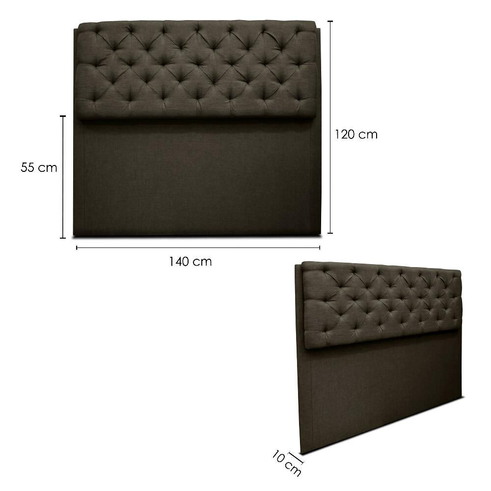 Cabecero Dreamer de piso café 140 cm - VIRTUAL MUEBLES