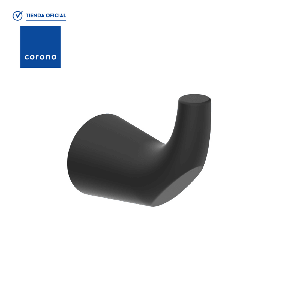 Percha Corona Koral Mate Black - VIRTUAL MUEBLES