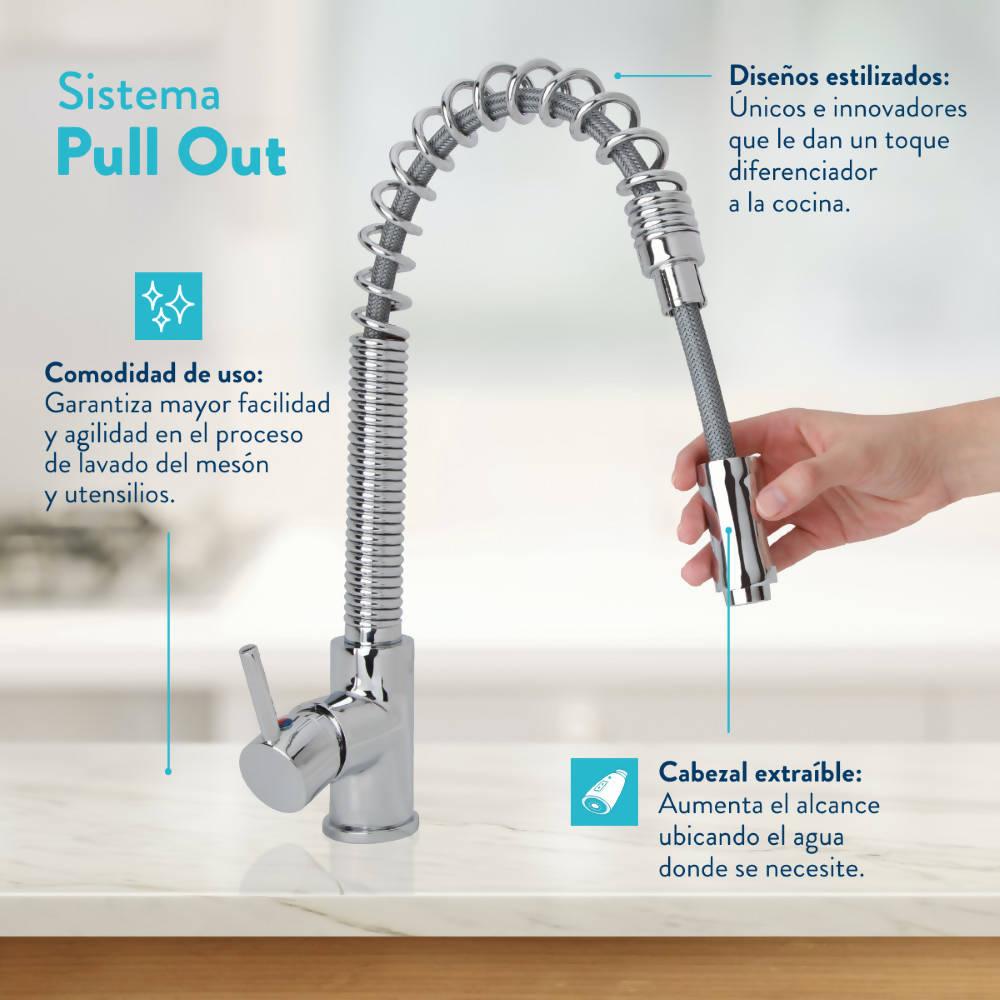 Grifería Lavaplatos Corona Monocontrol Venetto - VIRTUAL MUEBLES