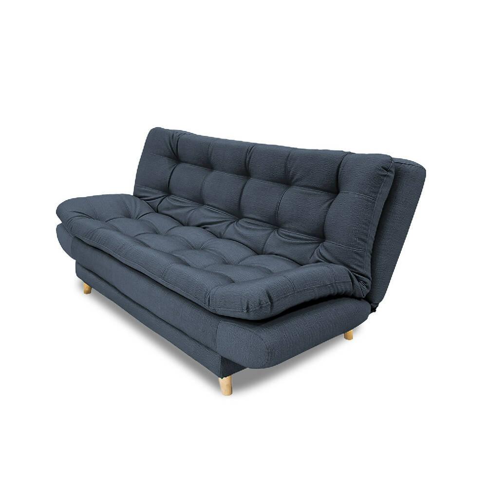 Sofá cama Damasco grafito antirasguño,patas de madera - VIRTUAL MUEBLES