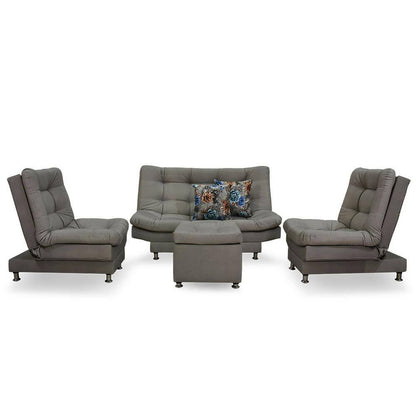 Sala Moltochic mini gris sintético antirasguño - VIRTUAL MUEBLES