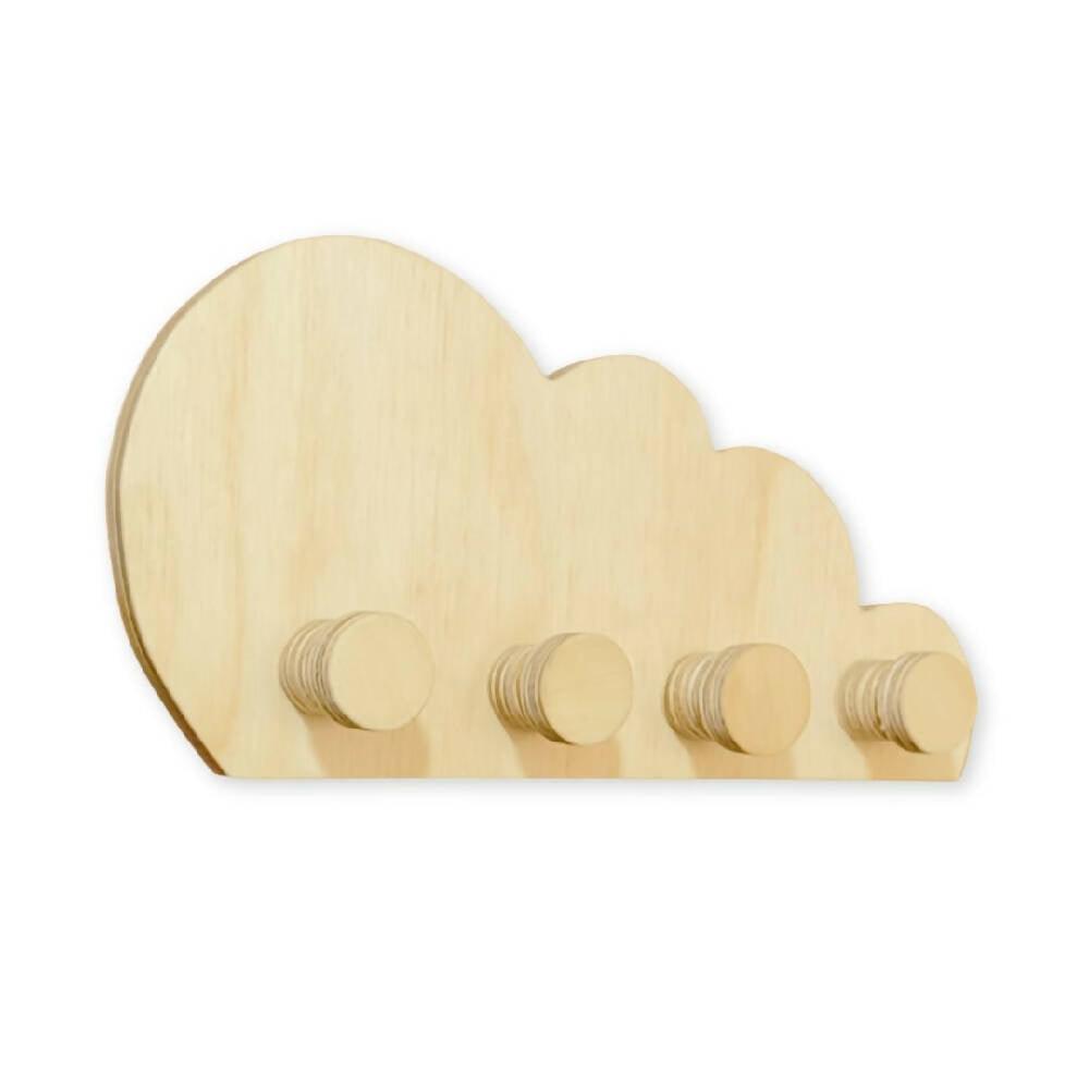 Perchero Infantil Nube Madera VIRTUAL MUEBLES