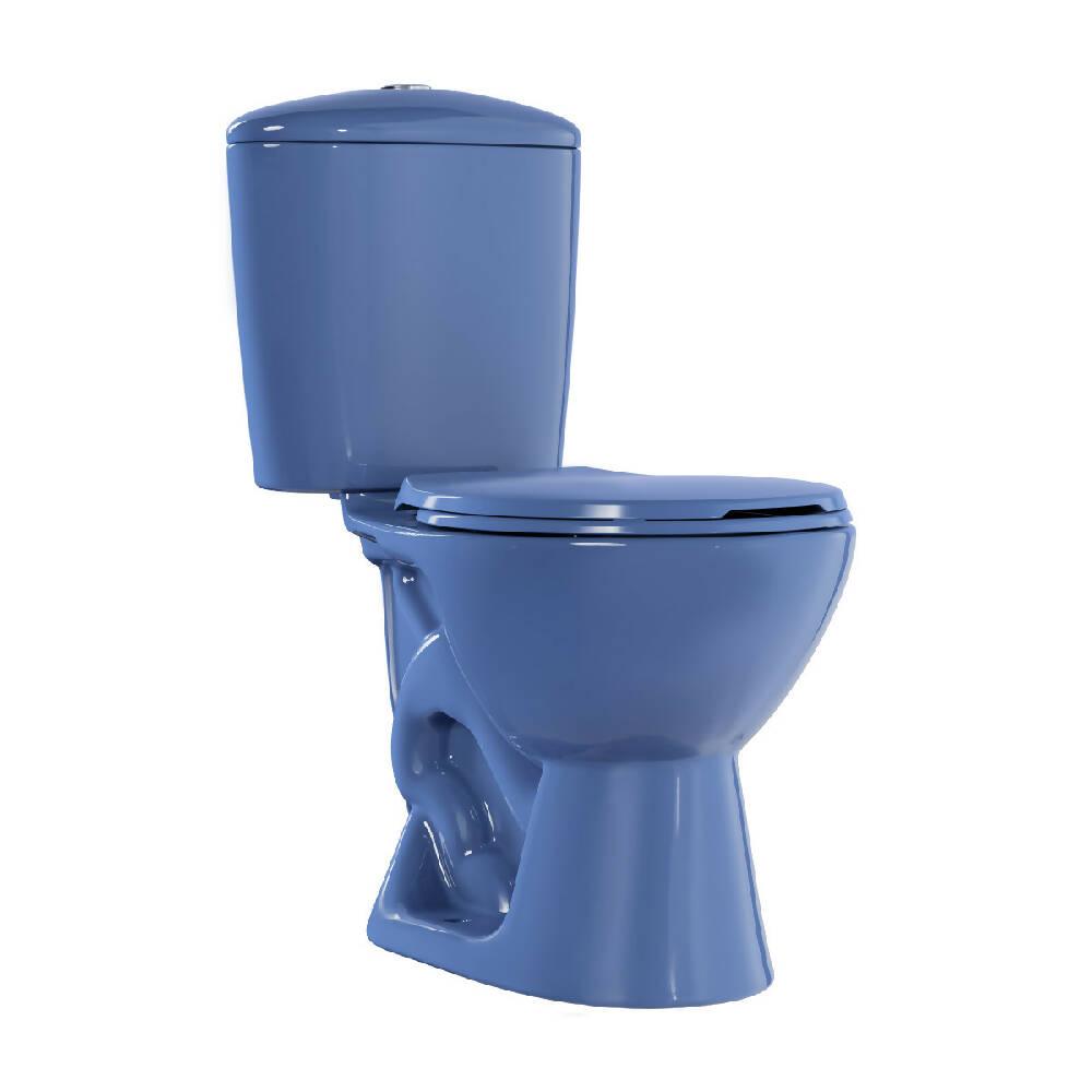 Sanitario Corona Manantial Pro Redondo Azul - VIRTUAL MUEBLES