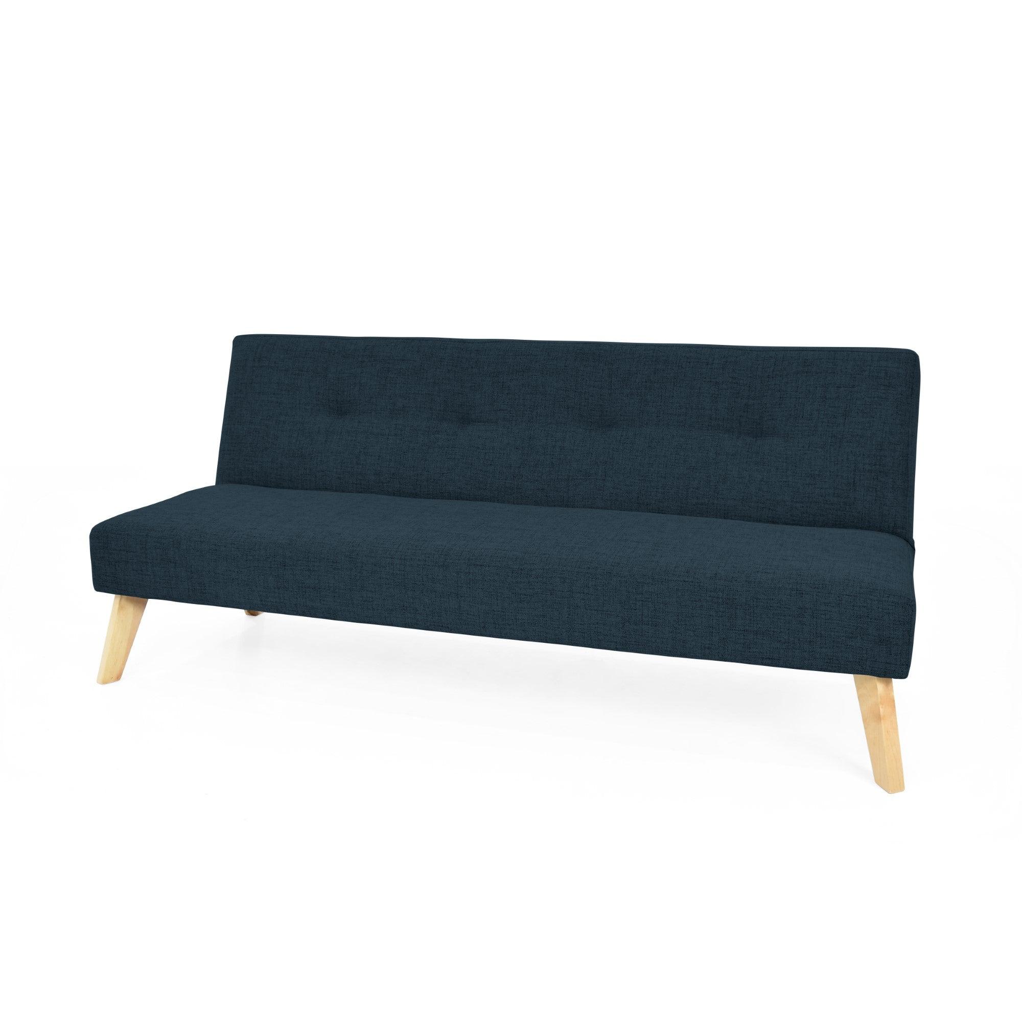 Futon London 3 Posiciones Tela Plomo - VIRTUAL MUEBLES