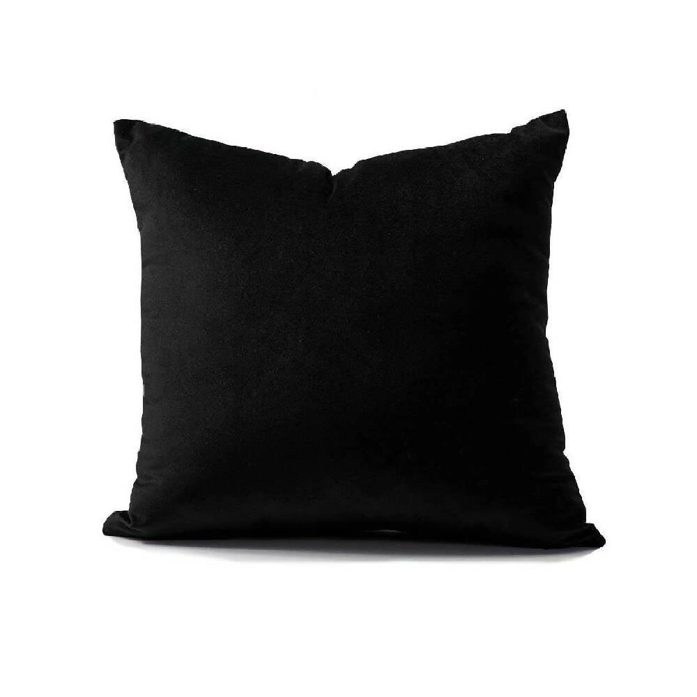Cojin Decorativo Cuadrado En Tela Negro - VIRTUAL MUEBLES