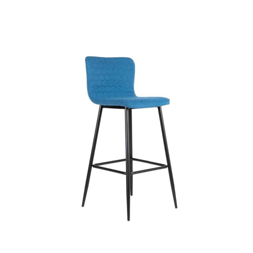 Silla Bar Alta Denny Azul - VIRTUAL MUEBLES