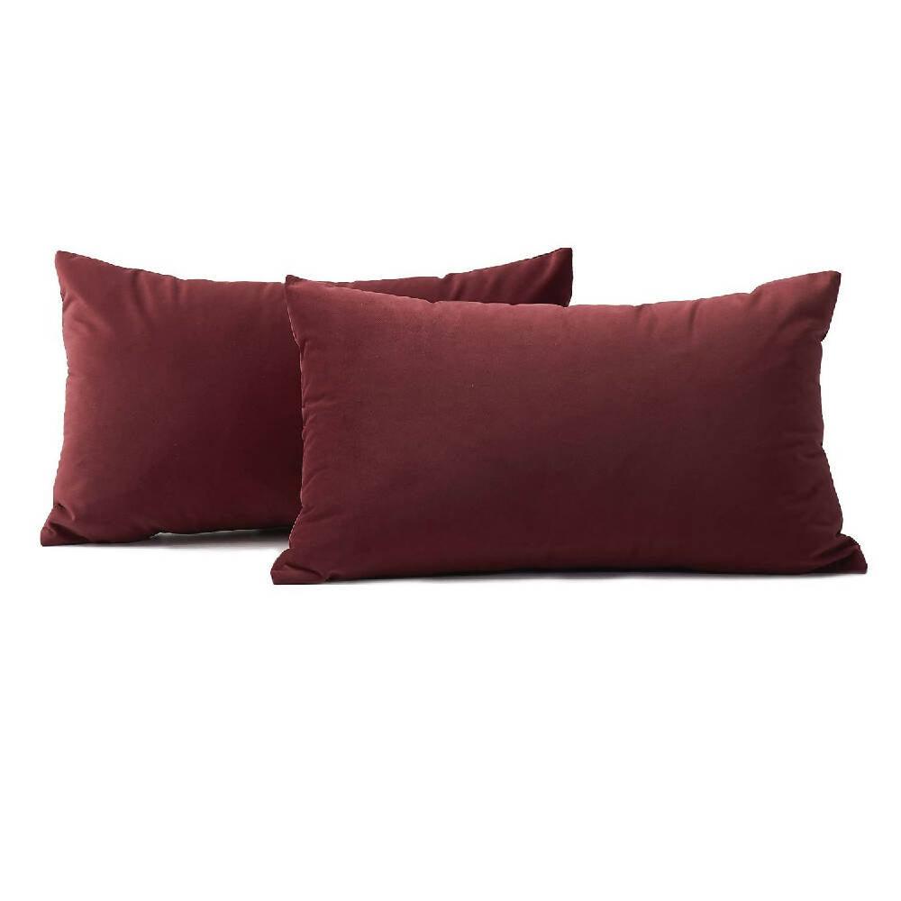 Kit x2 Funda para Cojin Almohada Tela 70x50 Vinotinto