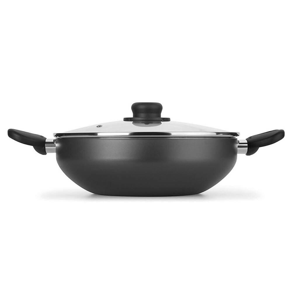 Sartén Wok con Tapa Superior 28 cm Gris - VIRTUAL MUEBLES