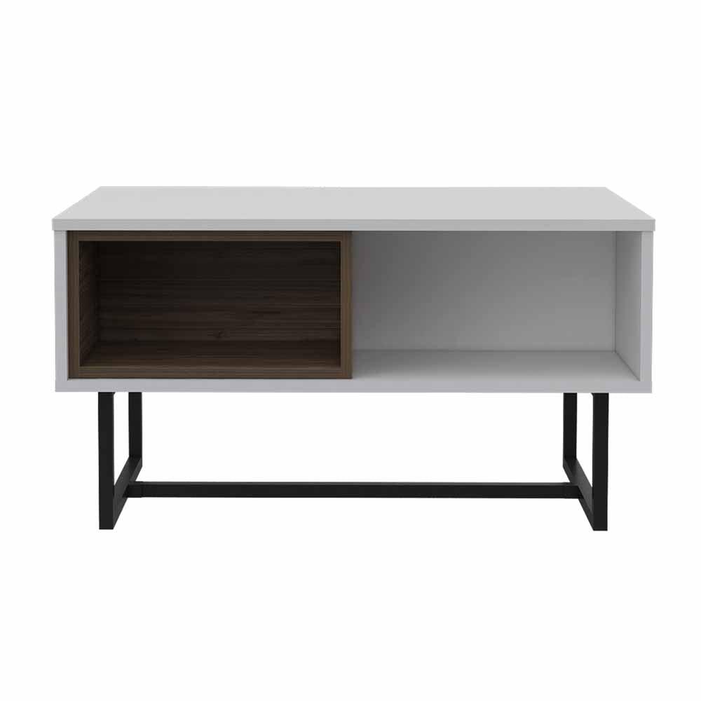 Mesa de Centro Amaranta color Blanco y Castaño para Sala.