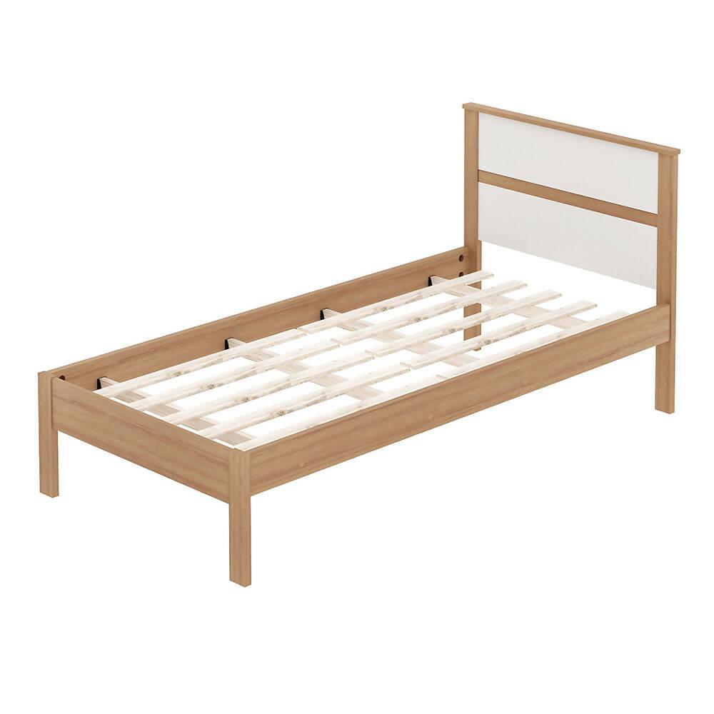 Cama sencilla Viena Almendra/Blanco - VIRTUAL MUEBLES