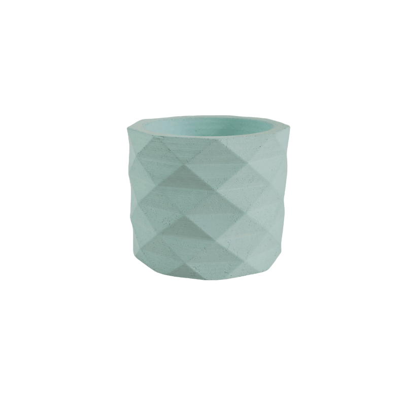 Matera Lira de Cemento 6x6.5 cm Aguamarina - VIRTUAL MUEBLES