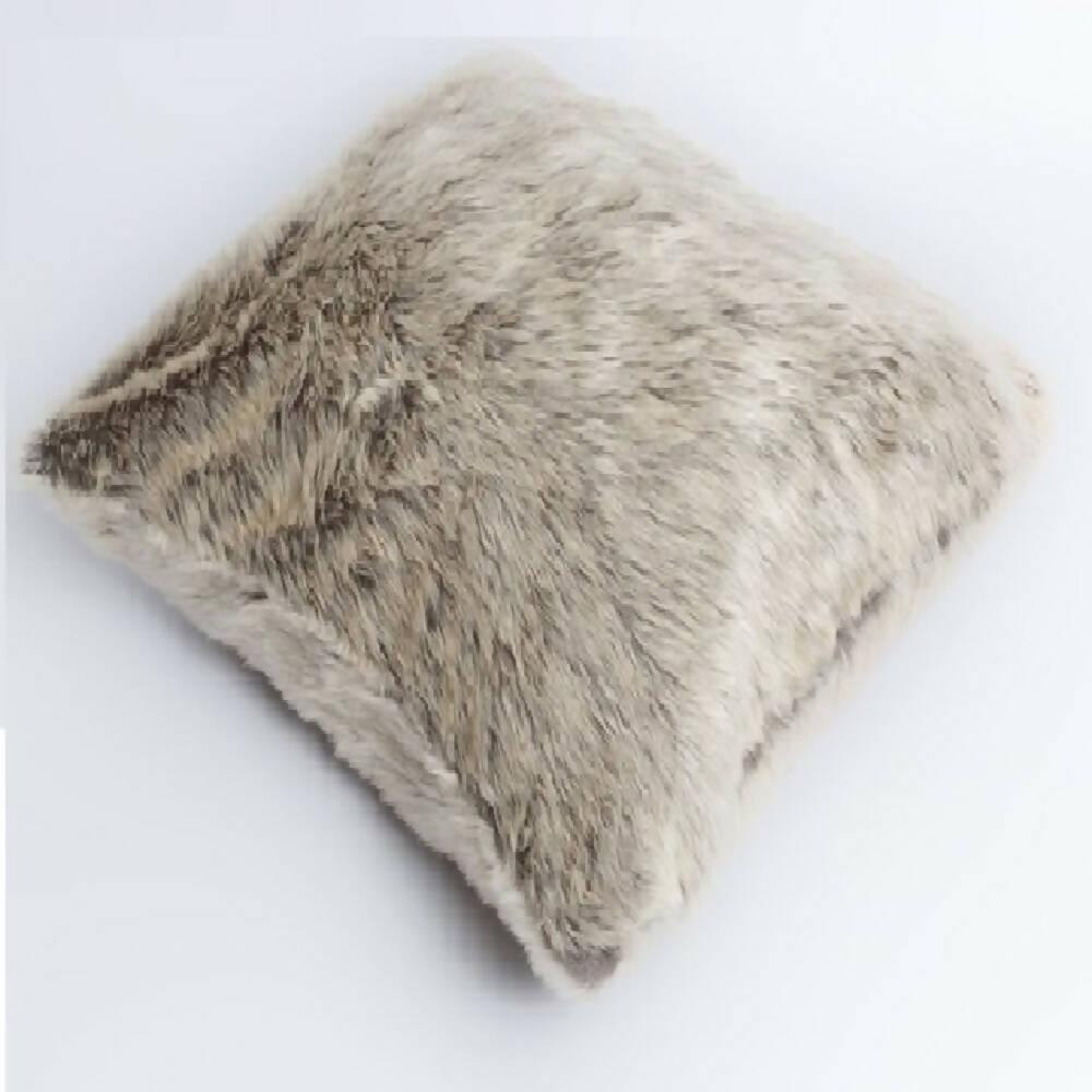Funda Para Cojin Peluche Largo Café Matizado - VIRTUAL MUEBLES