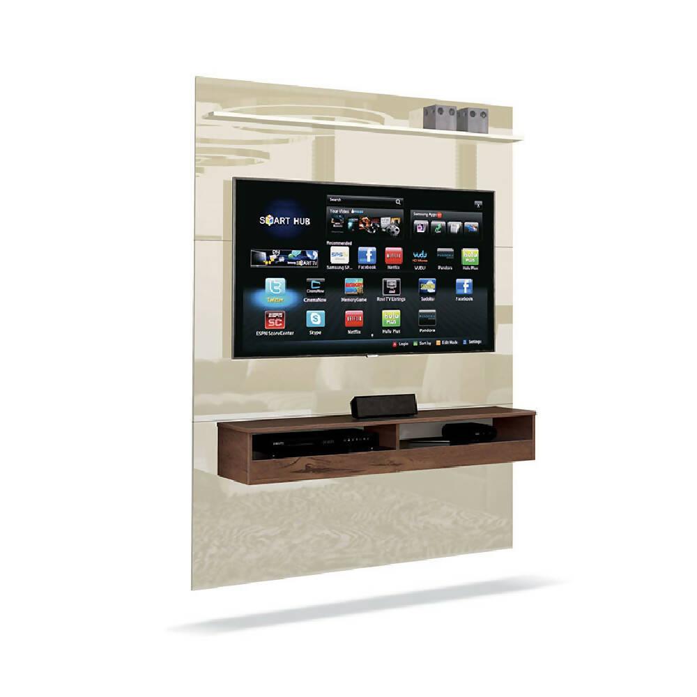 Panel TV Torino 1.6 Blanco Apagado/Natural - VIRTUAL MUEBLES