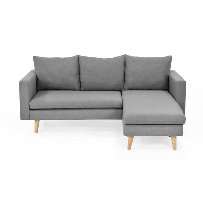 Sofa 3 Puestos Barbados Tela Poliester Gris - VIRTUAL MUEBLES