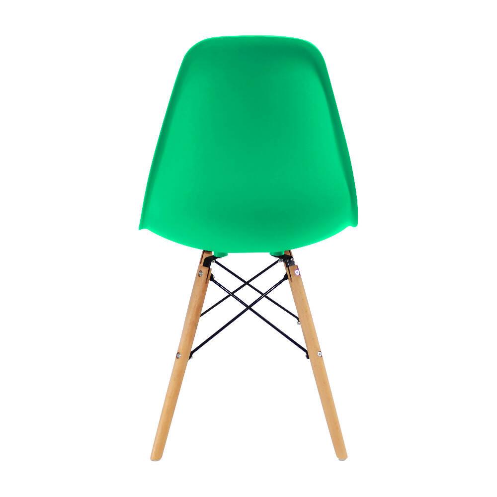 Kit por 2 sillas Eames Patas En Madera para comedor, sala, restaurante - Verde Menta - VIRTUAL MUEBLES