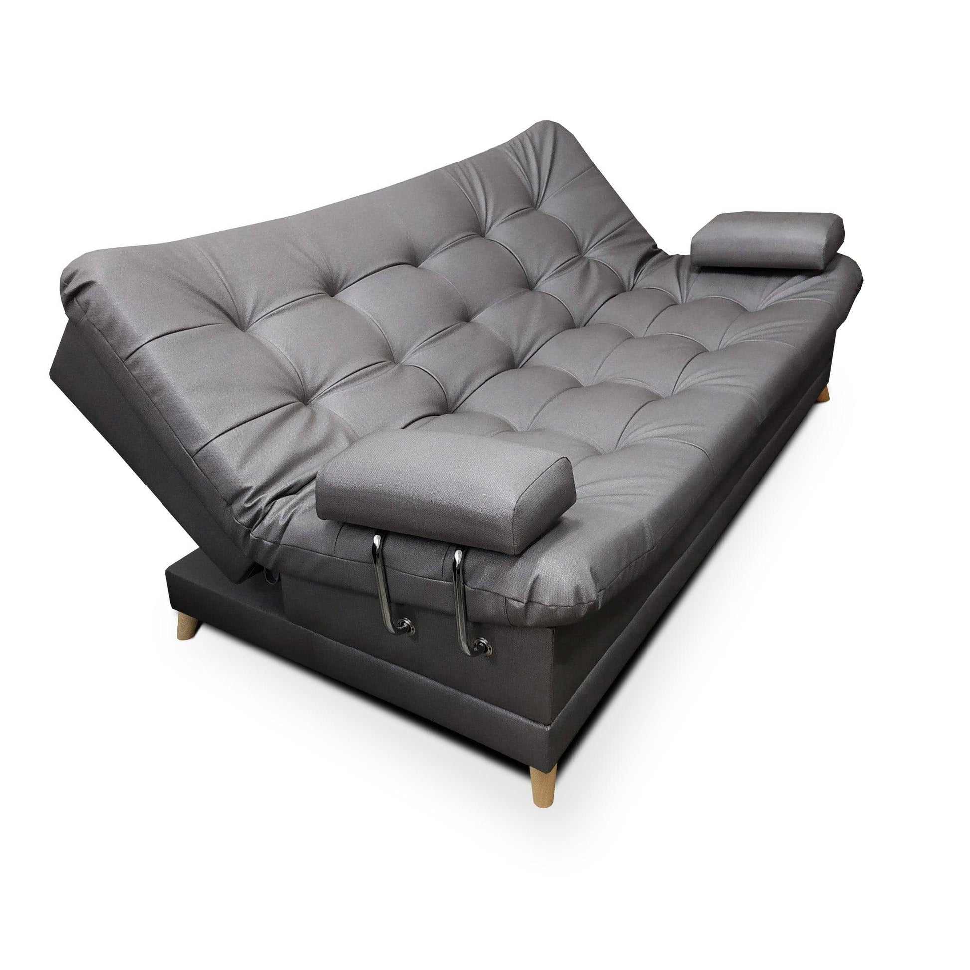 Sofacama Dolce 3 posiciones Antirasguño Gris - VIRTUAL MUEBLES