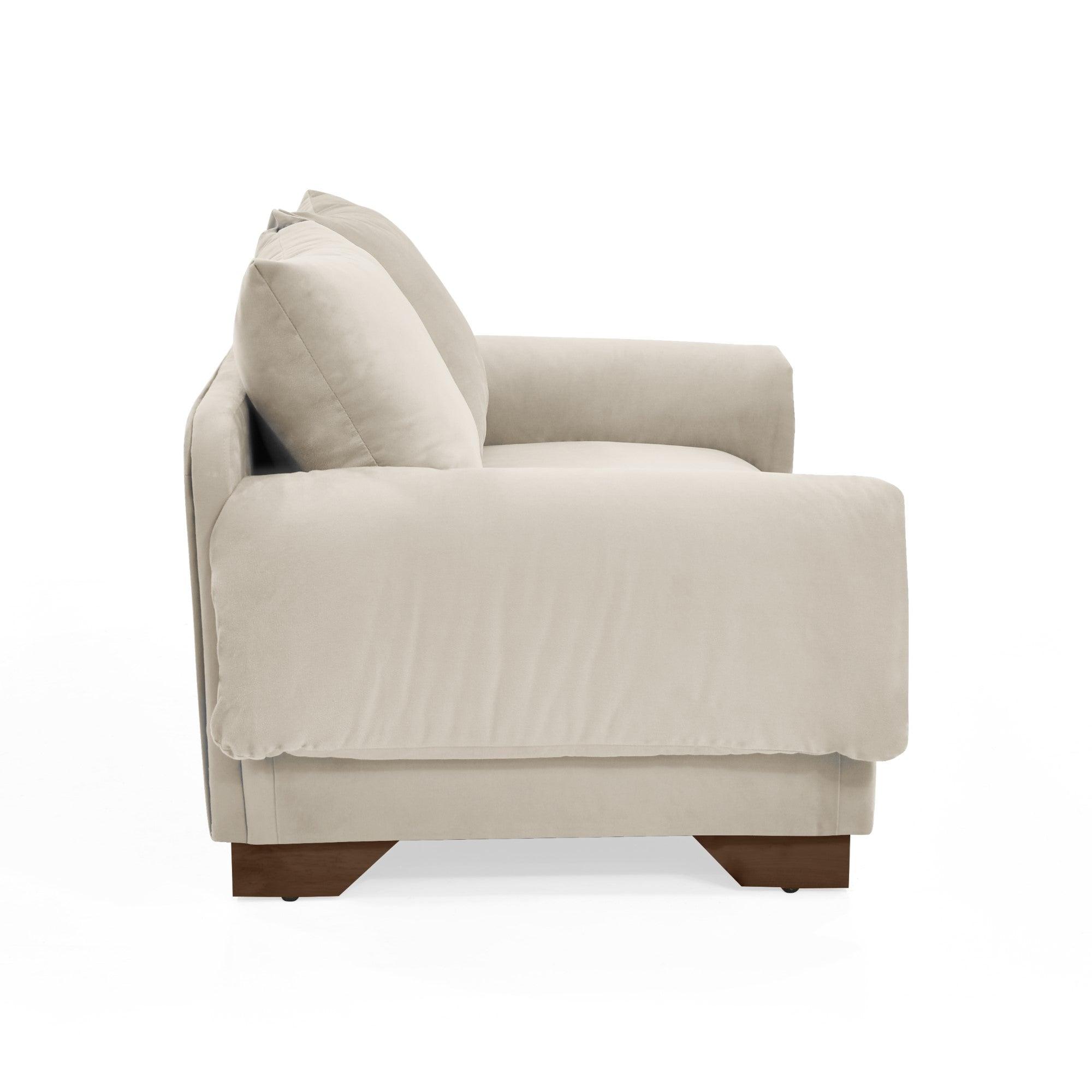 Sofa 2 Puestos Daytona Tela Taupe - VIRTUAL MUEBLES