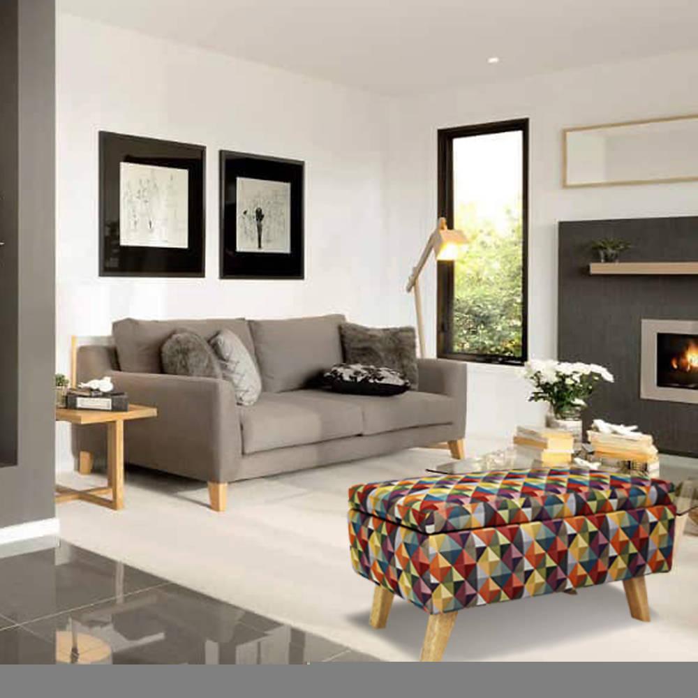 Banqueta Puff Baul DKO Colors - VIRTUAL MUEBLES