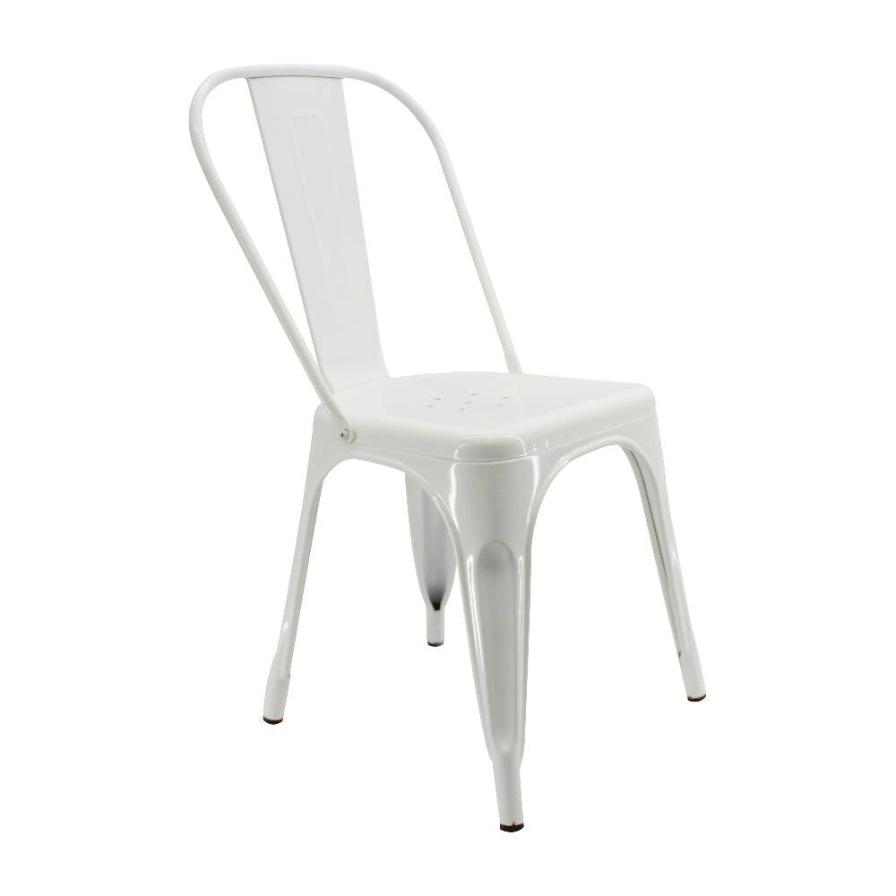 Silla Tolix Metalica Para Comedor Restaurante - Blanco