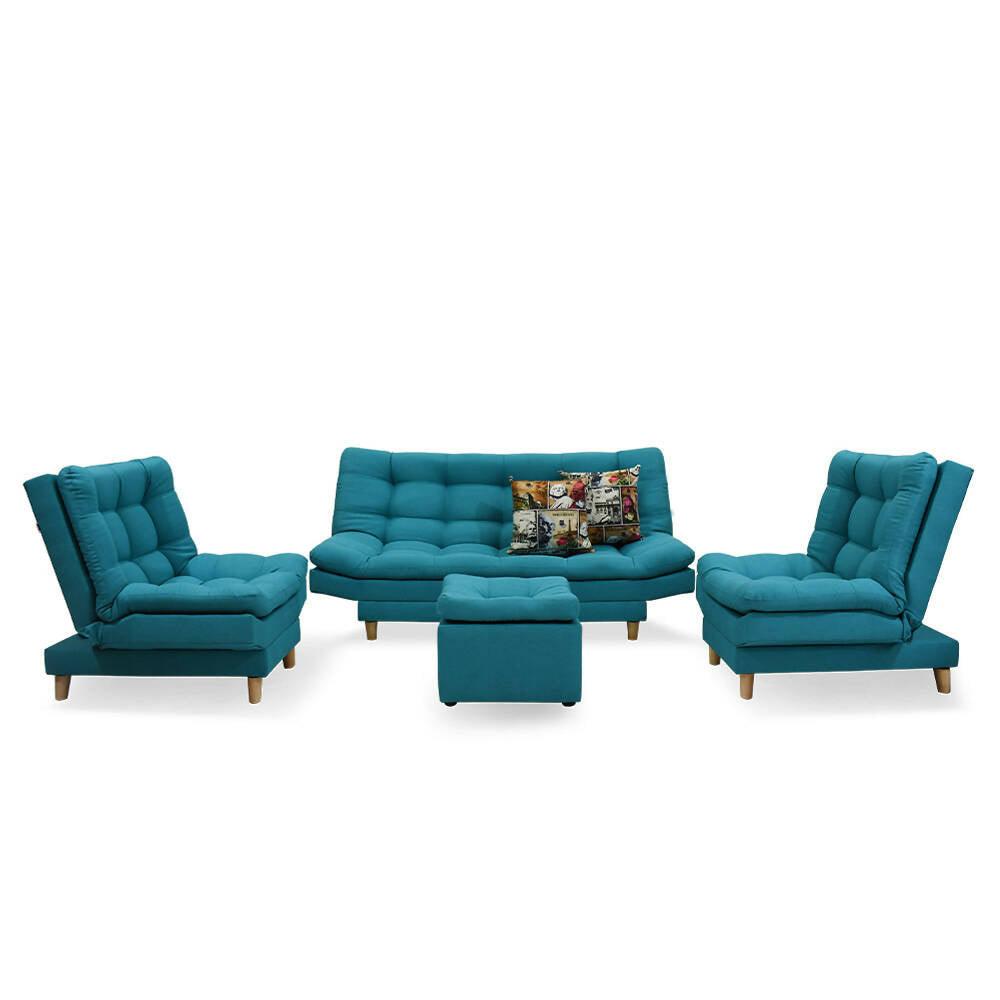 Sala Moltochic jumbo Turquesa lino - VIRTUAL MUEBLES