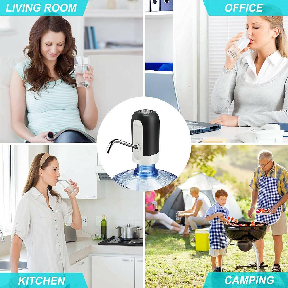 Dispensador De Agua Eléctrico Recargable USB Bomba Universal - VIRTUAL MUEBLES