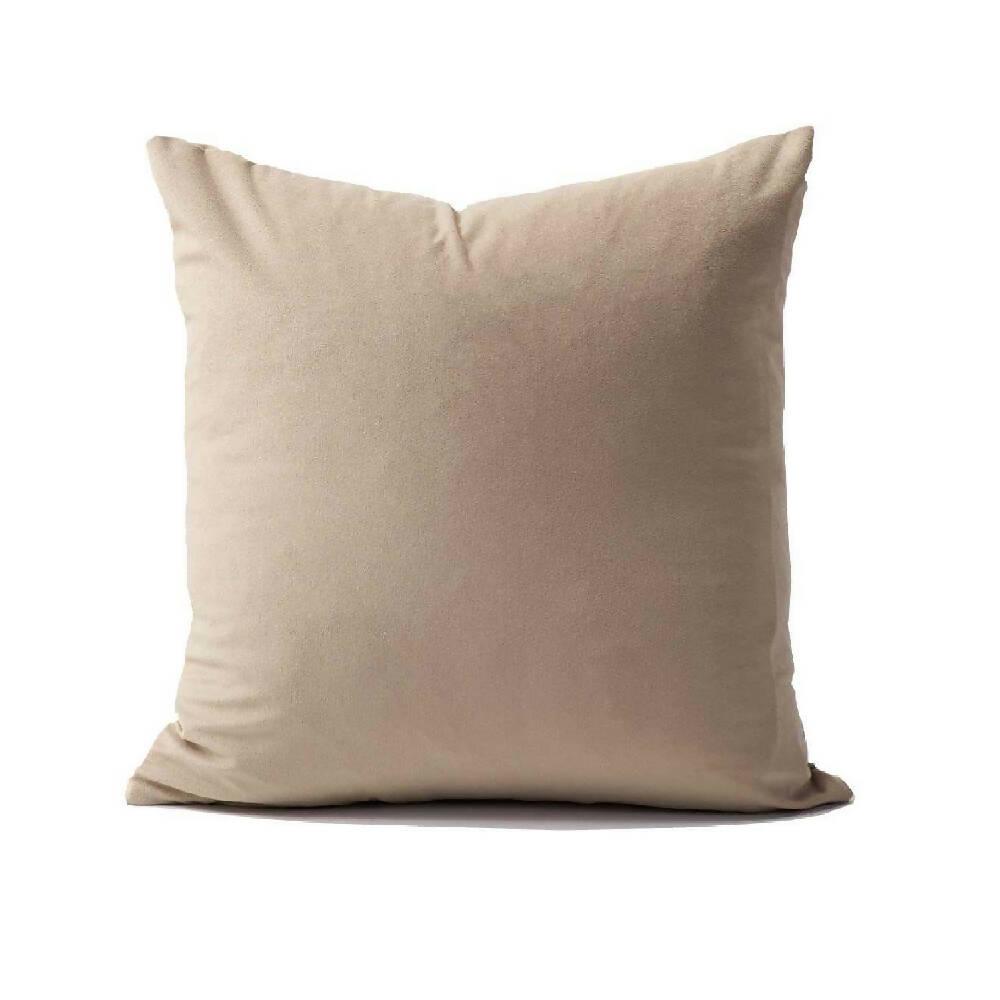 Cojin Decorativo Cuadrado En Tela Beige - VIRTUAL MUEBLES