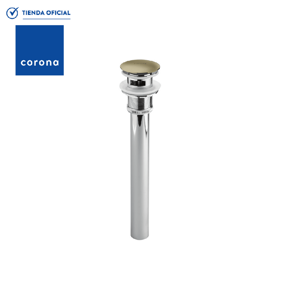 Desagüe Grival Push Metálico con Rebose Sahara - VIRTUAL MUEBLES