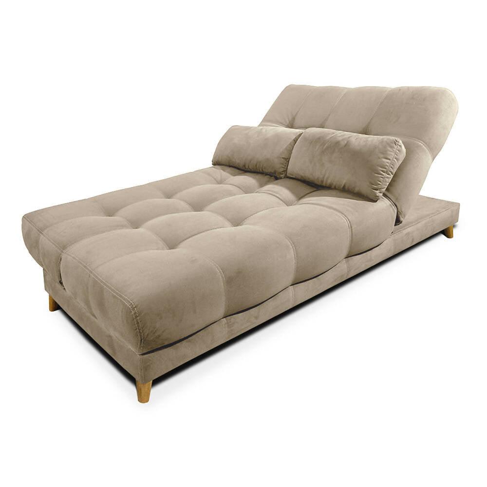 Sofacama Martins 5 Posiciones Tela Camel - VIRTUAL MUEBLES